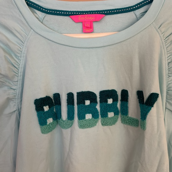 LILLY PULITZER Aldean Bubbly Sweatshirt in Blue - Picture 2 of 5